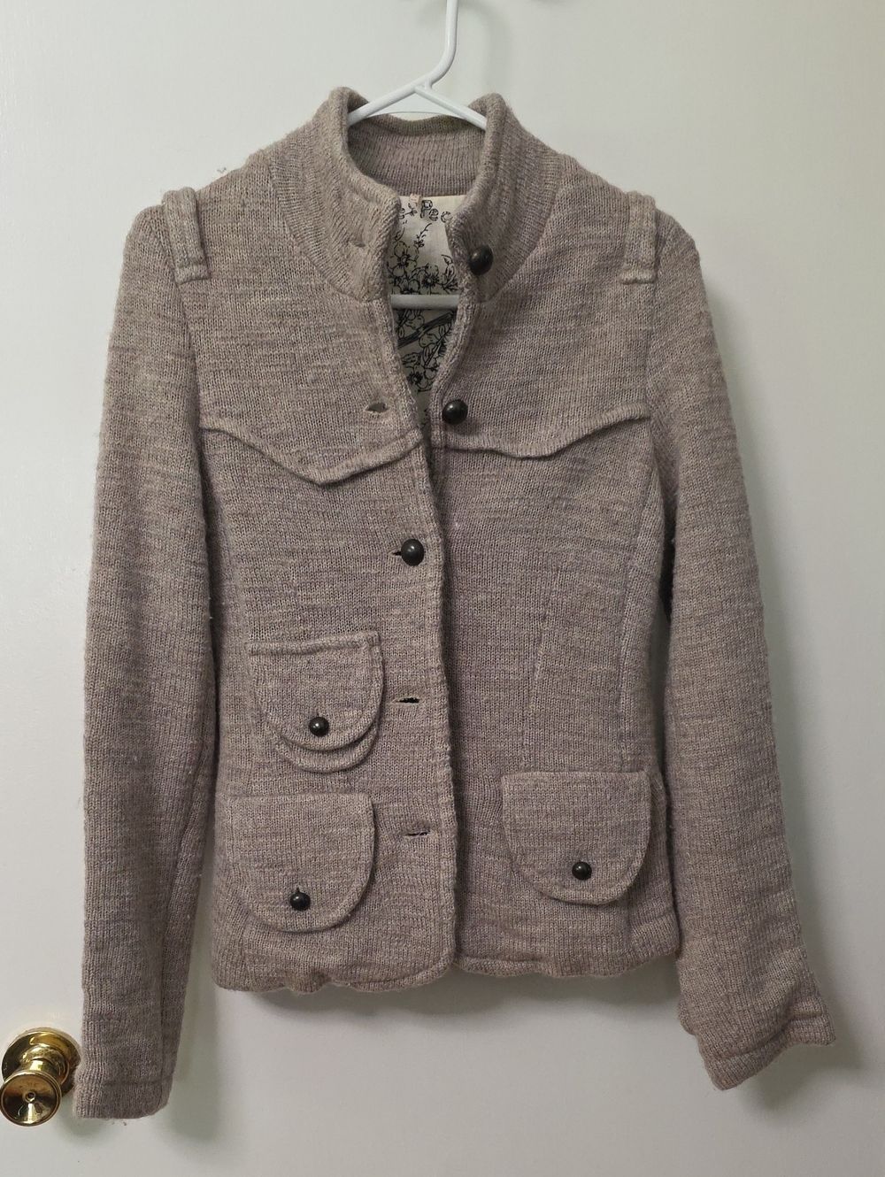 Free People Knit Button-Front Blazer